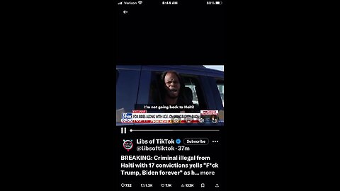 BREAKING: Criminal illegal from Haiti with 17 convictions yells "F*ck Trump, Biden forever" as he is