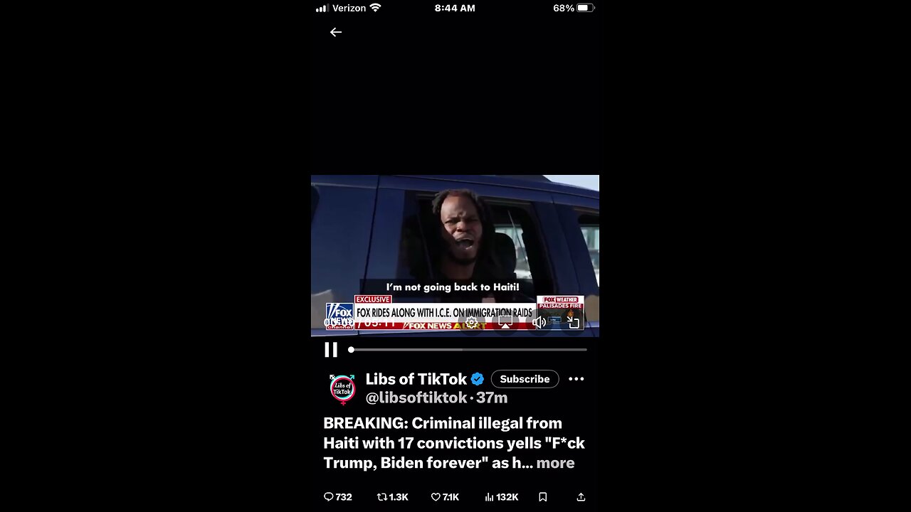BREAKING: Criminal illegal from Haiti with 17 convictions yells "F*ck Trump, Biden forever" as he is