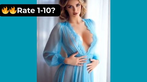 🔥 Rate Her Chest in This Blue Lace Nightgown 1-10? 😍 Supermodel 4K