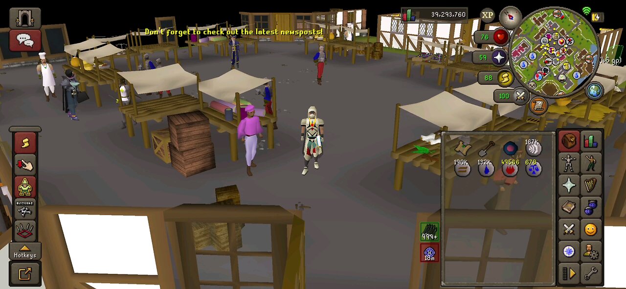 Search the Boxes infront of the Armour Shop in East Ardougne Easy clue scroll step (OSRS) (MOBILE)