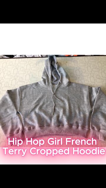 French Terry Cropped Hoodie – Casual, Comfy & Street-Ready