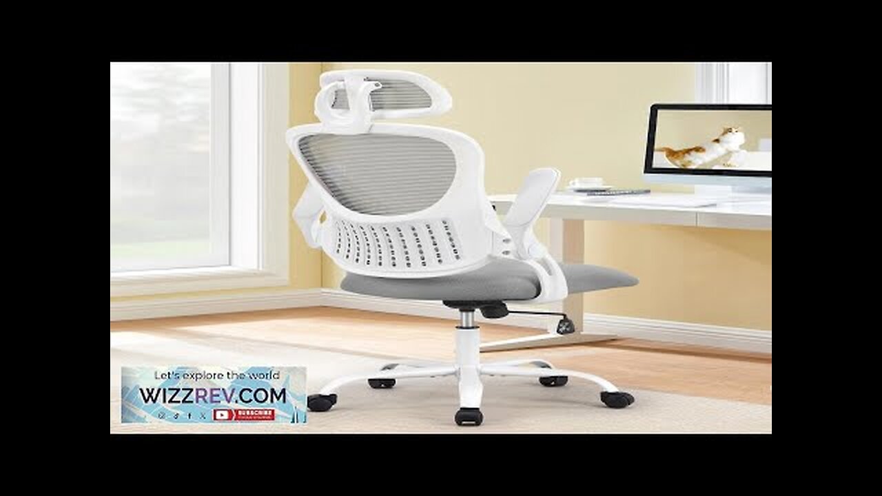 JHK Mesh Ergonomic Office Computer Desk Chair Flip-up Arms Adjustable Headrests Comfortable Review