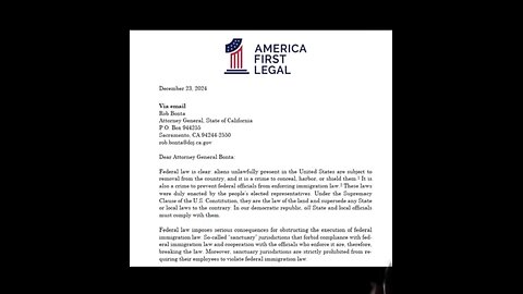 Captioned - America First Legal sent the warning notice to Newsom and Democrats