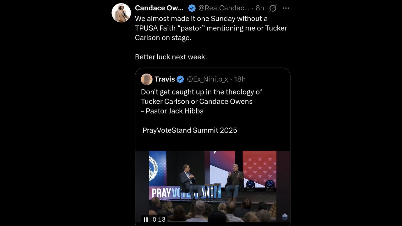 Candace No Let up in TPUSA Pastor Attacks | Tucker Candace