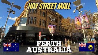 Exploring Perth Australia 4K: City Walking Tour Along Hay Street Mall 2025