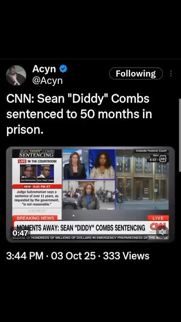 Sean Diddy Combs Sentenced To 50 Months In Prison