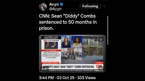 Sean Diddy Combs Sentenced To 50 Months In Prison