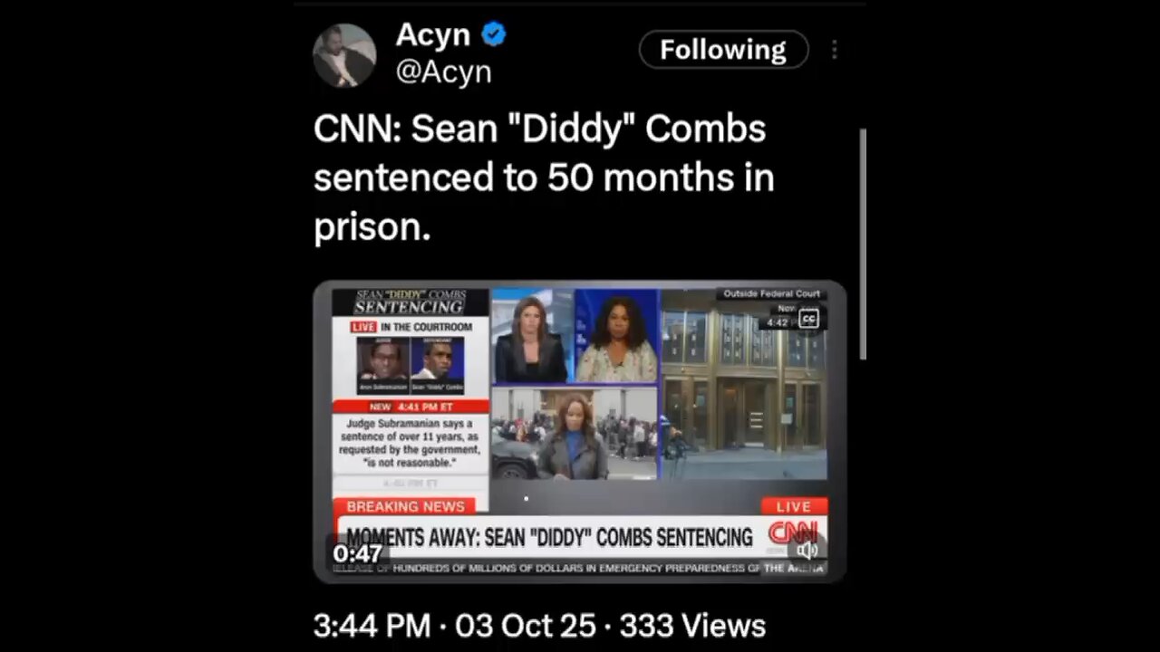 Sean Diddy Combs Sentenced To 50 Months In Prison