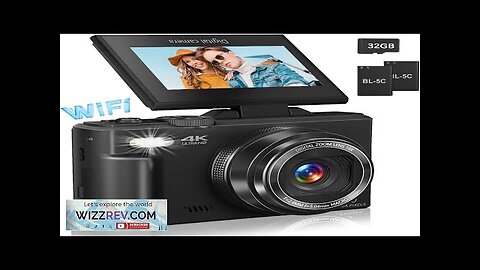 Digital Camera for Photography 4K Vlogging Camera for YouTube 3" 180° Flip Review