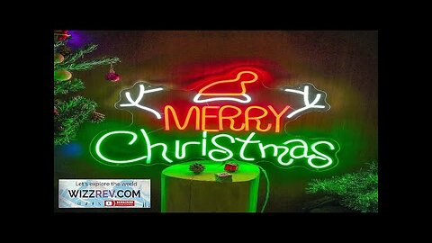 LED Merry christmas Neon Lights New Year Party Christmas Tree Red Candle Review