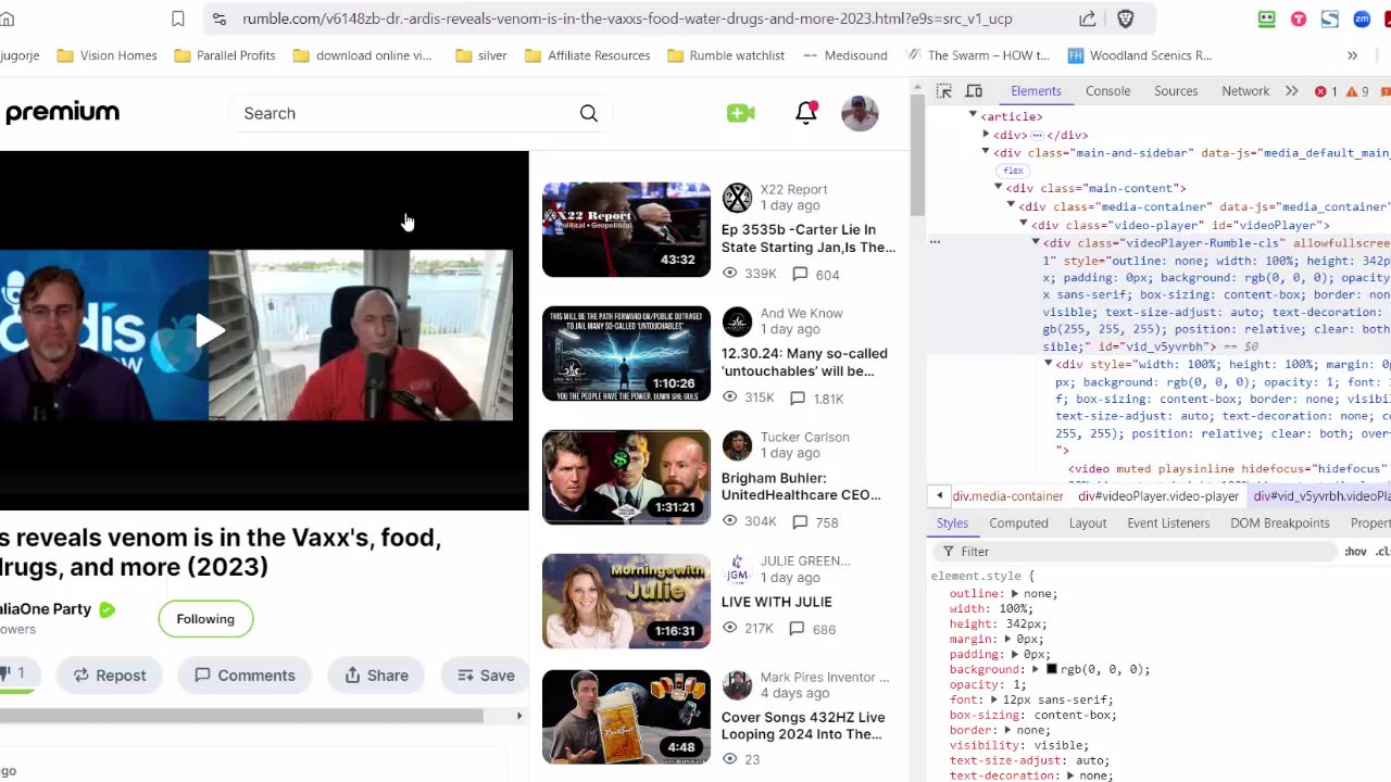 Embed Rumble Videos update 1st January 2025