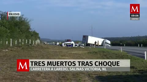 Muere familia en trágico accidente sobre la Monterrey-Nuevo Laredo