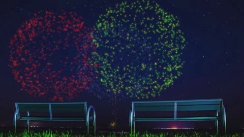 1 Hour Slow Jazzy Holiday Music 🎄 Silent Fireworks for Relaxation & Sleep