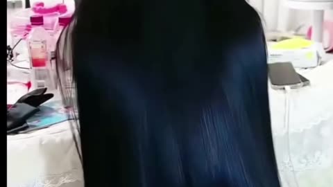 Beautiful girls Silky long hairs Play