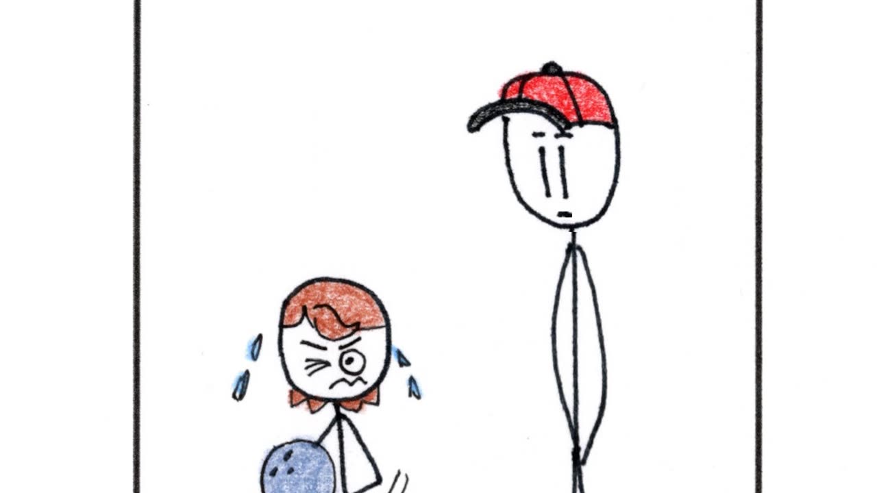 Sticky Shorts: Bowling Mishap (Stick-y Humor Comic Video)