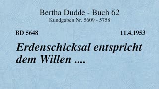 BD 5648 - ERDENSCHICKSAL ENTSPRICHT DEM WILLEN ....