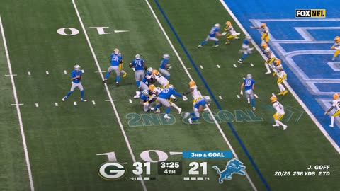 Green Bay Packers LB Micah Parsons sacks Detroit Lions QB Jared Goff