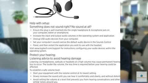 Logitech H111 Wired Headset, Stereo Headphones with Noise-Cancelling Microphone,