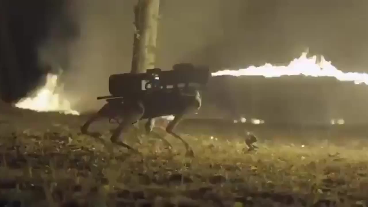 THROWFLAME THERMONATOR IS THE FIRST EVER FLAMETHROWER WIELDING ROBOT DOG