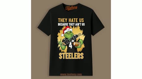 Pittsburgh Steelers Christmas They Hate Us Grinch Quote Shirt
