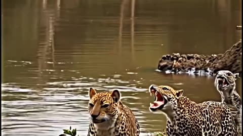 Eagle save leaopard baby