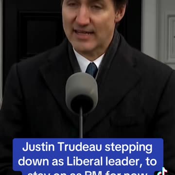 Justin Trudeau stepping down as Liberal leader, to stay on as PM for now