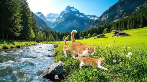 Mama Cat Trims Fur on the Farm and Makes Tiger Hat For Kittens At Home🐾🎩🐯