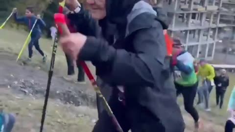 😮💪 84-Year-Old Woman Conquers Vertical Trail Race! | FeedMyCuriosity