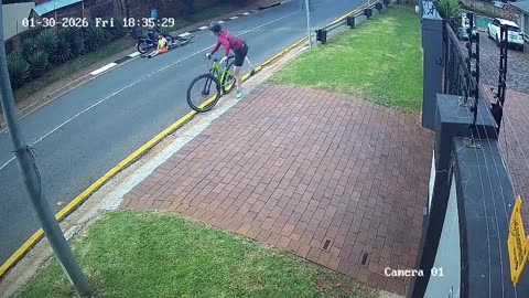 Motorbike Collides With Bicyclist