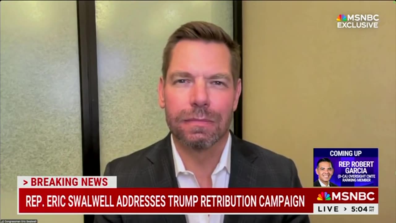 Eric Swalwell Claims With Straight Face He 'Doesn't Wake Up Every Day' To Fight Trump