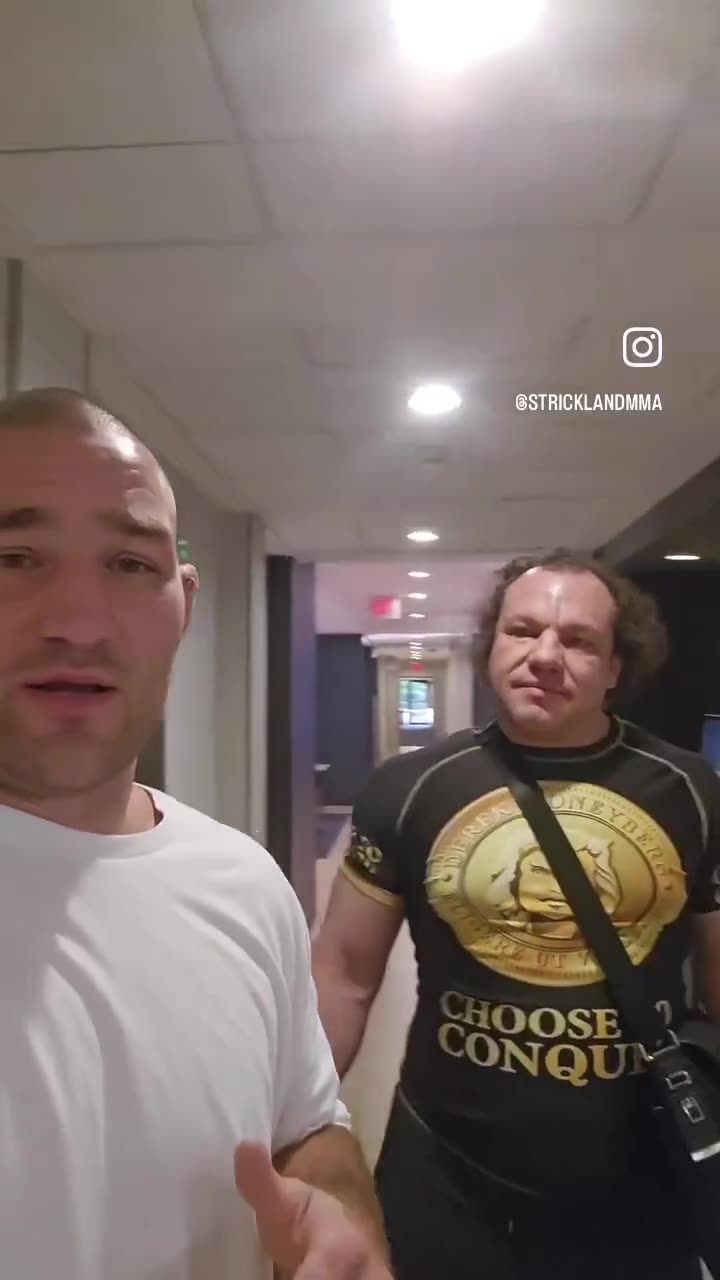 Sean Strickland confronts fake black belt Derek Moneyberg