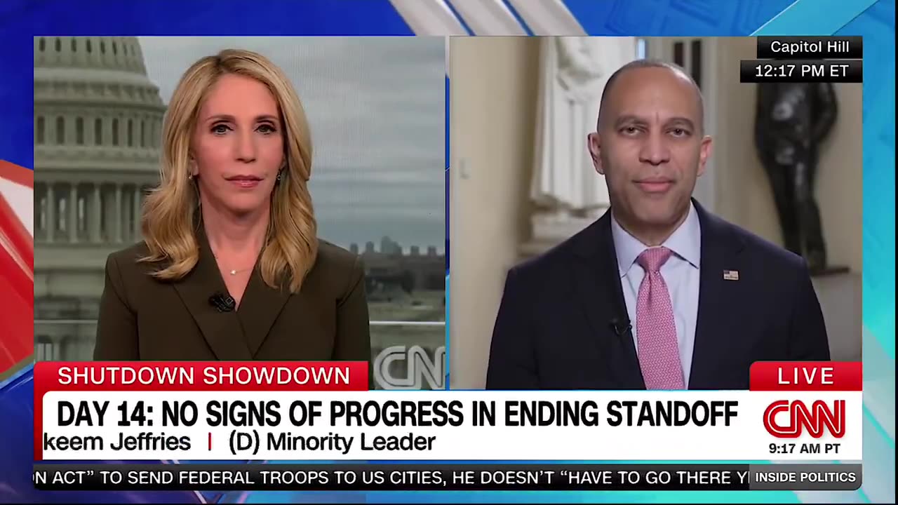 CNN's Dana Bash just EMBARRASSED Hakeem Jeffries on LIVE television.