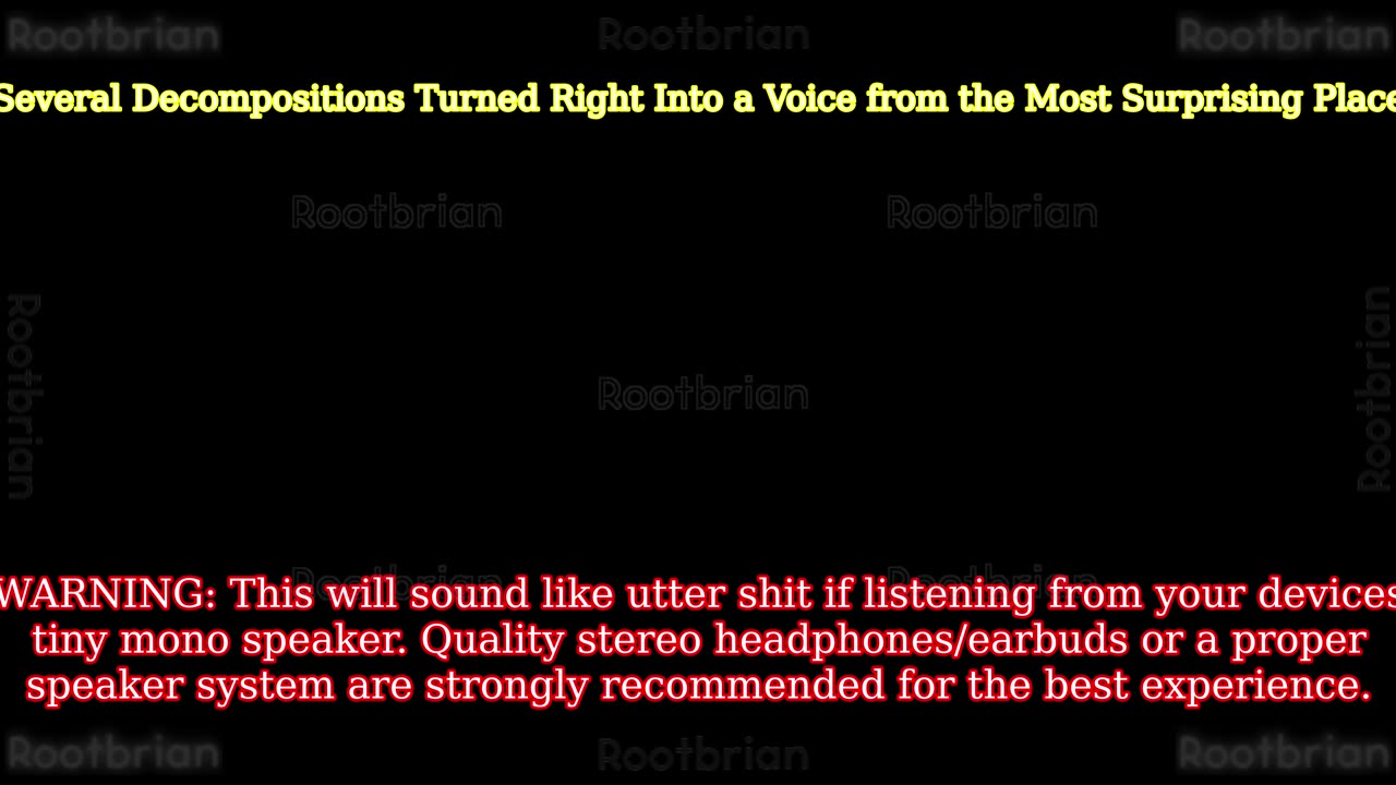 Several Decompositions Turned Right Into a Voice from the Most Surprising Place (Soundtrack)
