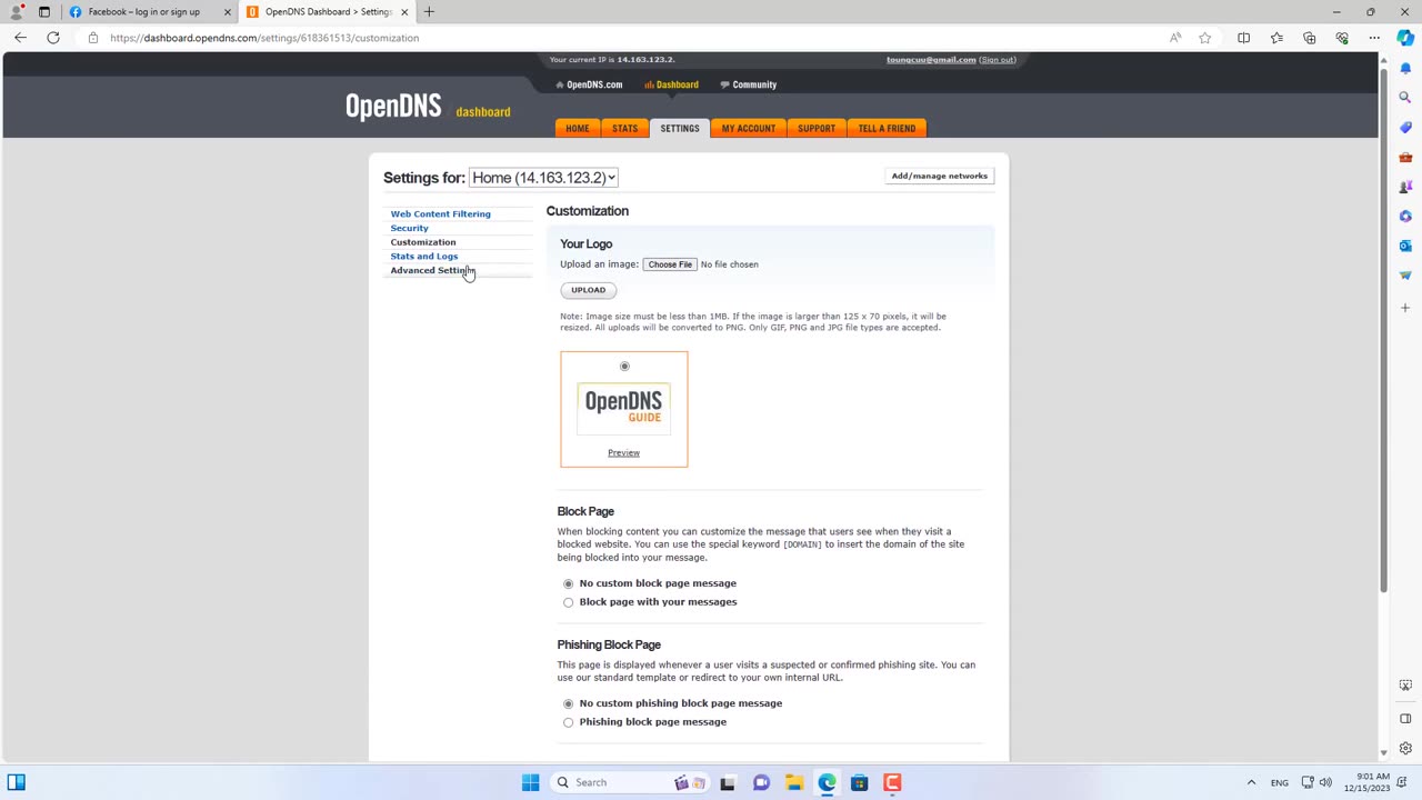 How to Block Facebook on Entire Network using OpenDNS