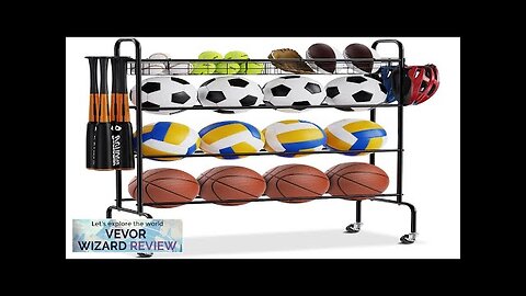 VEVOR Basketball Rack 4-Layers Rolling Basketball Shooting Training Stand Sports Equipment Review