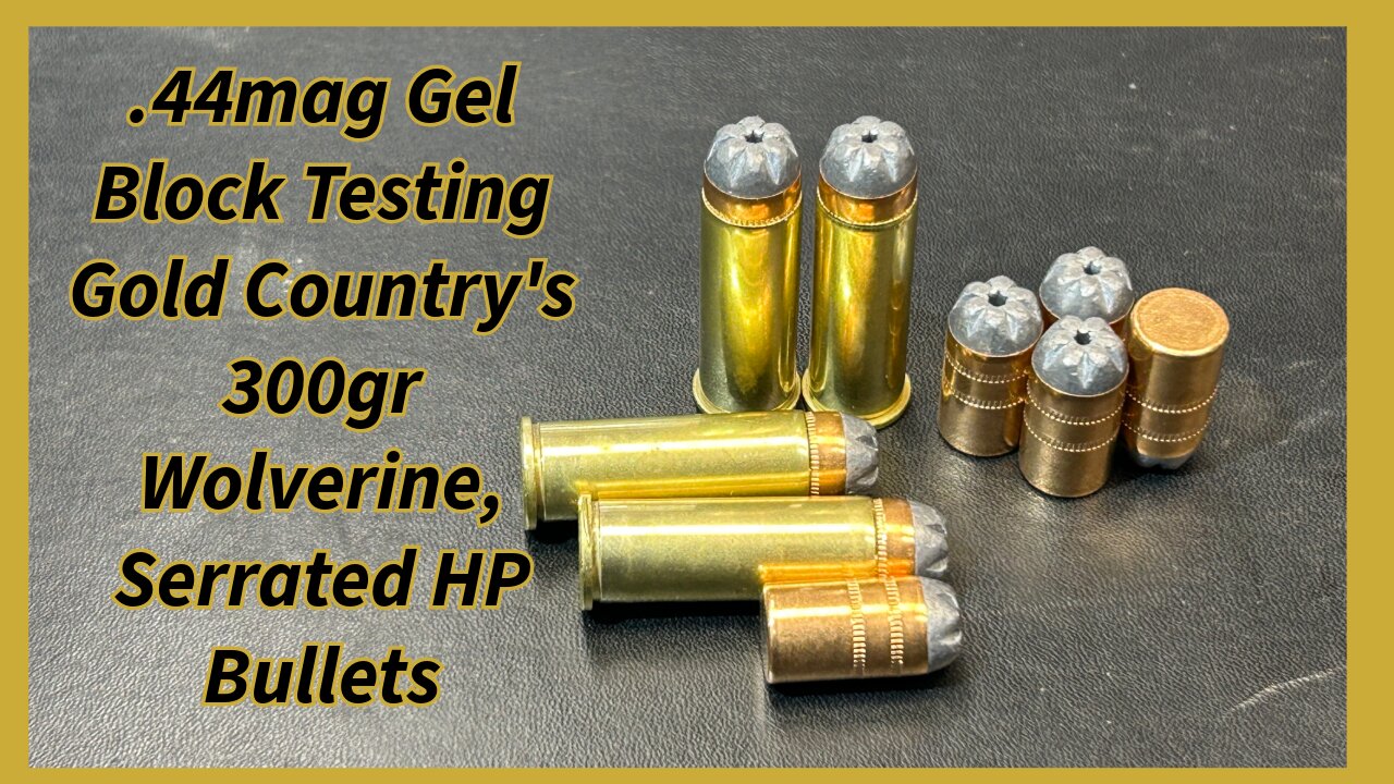 .44mag Ballistic Gel Block Testing the Jackson's Gold Country, 300gr "Wolverine" Serrated HP Bullets