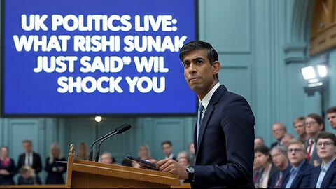 UK Politics Live: What Rishi Sunak Just Said Will Shock You"