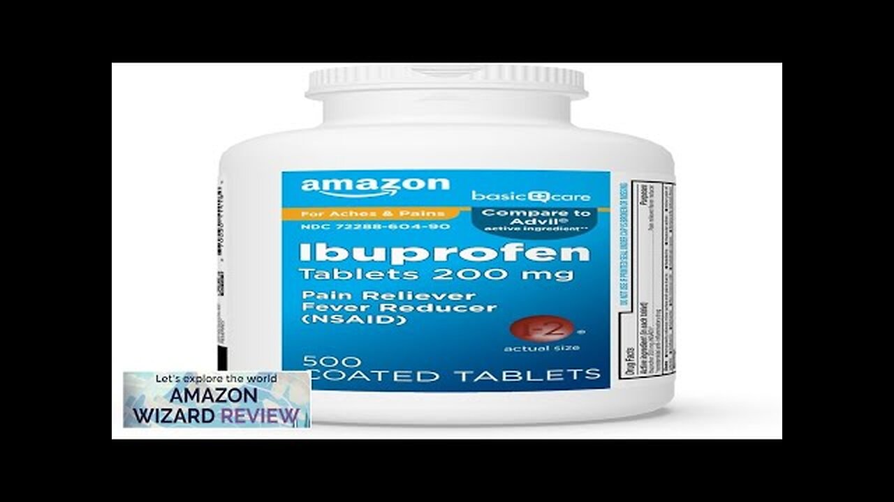 Amazon Basic Care Ibuprofen Tablets 200 mg Pain Reliever/Fever Reducer Body Aches Review