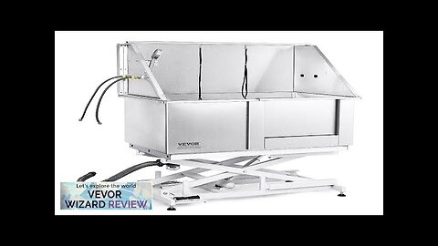 VEVOR 50" Pet Dog Bathing Station Electric Height Adjustment Professional Stainless Steel Review