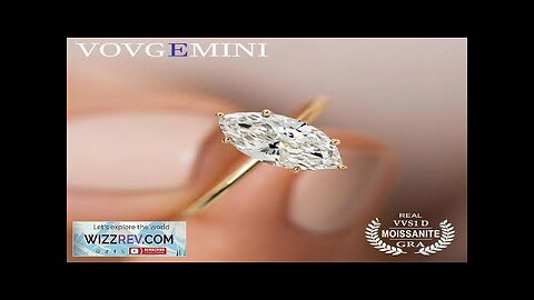 VOVGEMINI Moissanite Gold Ring 18k Gra Certified 0.8carat Marquise Shape Lab Grown Review