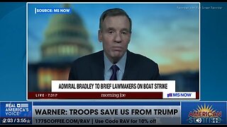 "MILITARY CAN HELP SAVE US FROM TRUMP" SEN MARK WARNER (D) VA. LARA LOGAN>DEEP STATE WILL IMPEACH TRUMP AFTER 2026 MIDTERMS BY USING VIOLATION OF HIS OATH TO IMPEACH, PRISON OR WORSE - 12 mins. COMMIE GOV'T WILL TELL YOU WHAT THEY ARE