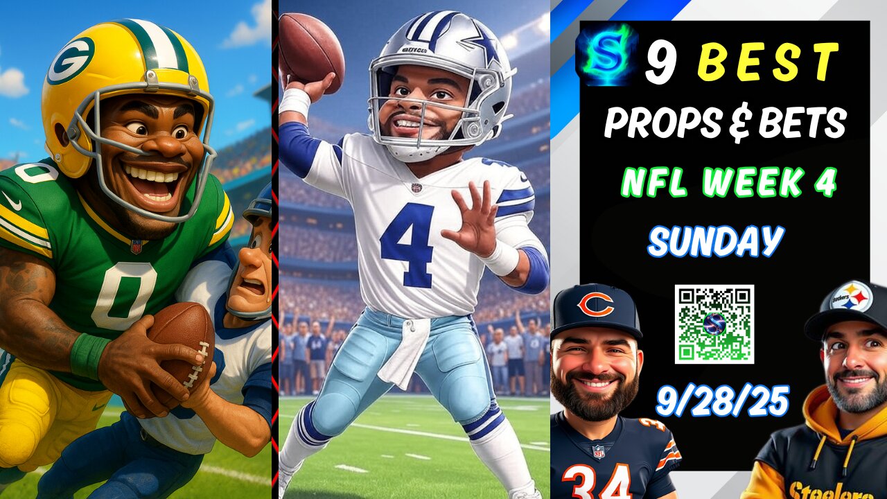 🔥NFL SUNDAY Week 4 Best Bets | Player Prop Picks, Parlays, Predictions FREE Today | PRIZEPICKS