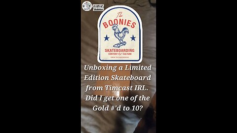 Unboxing a Limited Edition Timcast Boonies Skateboard. Hoping to pull a 1 of 10 Gold Board!