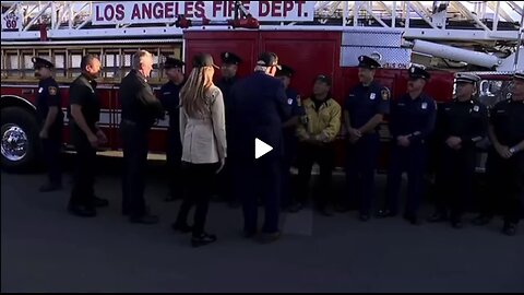 President Trump and First Lady Melania Meet With LA Fire Department