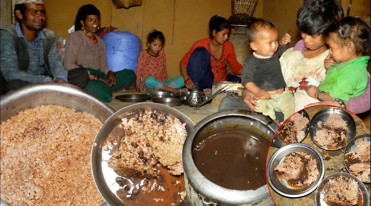 organic village food by dharme brother family || Rural Nepal || village food time ‪@ruralnepall‬