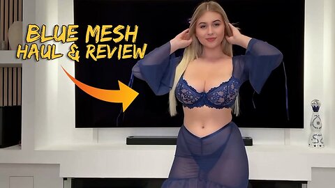 Elegant Blue Lace & Mesh Set Try on Haul : Detailed Fashion Review & Styling Guide