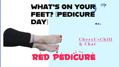 Pedicure toenail care, red nail polish