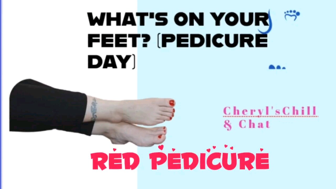Pedicure toenail care, red nail polish