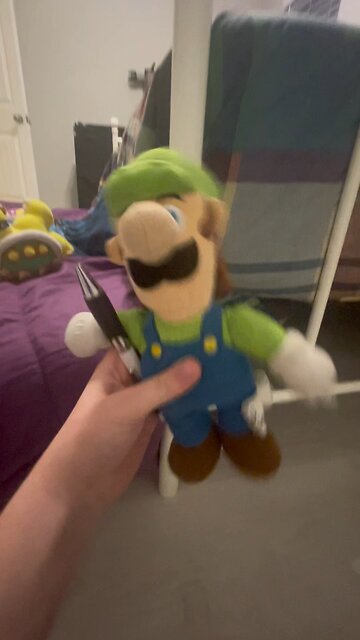 Luigi get a pencil.