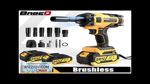 2000N.M Brushless Electric Impact Wrench 1/2 inch Cordless Rechargeable High Torque Hand Review